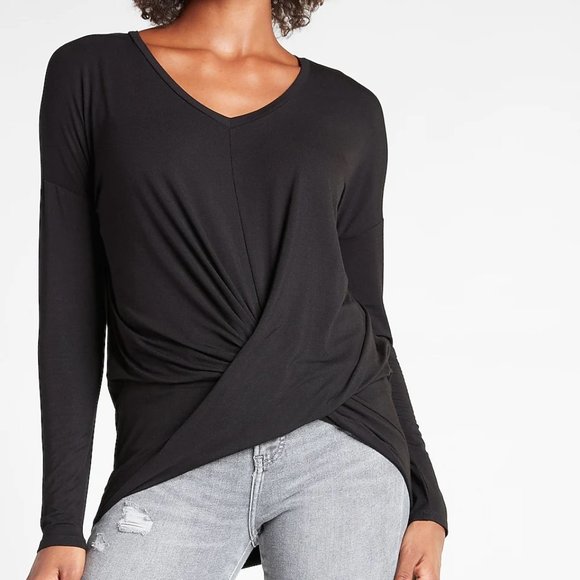 Express Twist Front Relaxed Tee - Picture 2 of 7